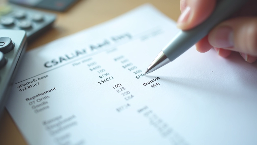 Hands holding credit card over laptop showing bank account statement with highlighted recurring charges circled in red