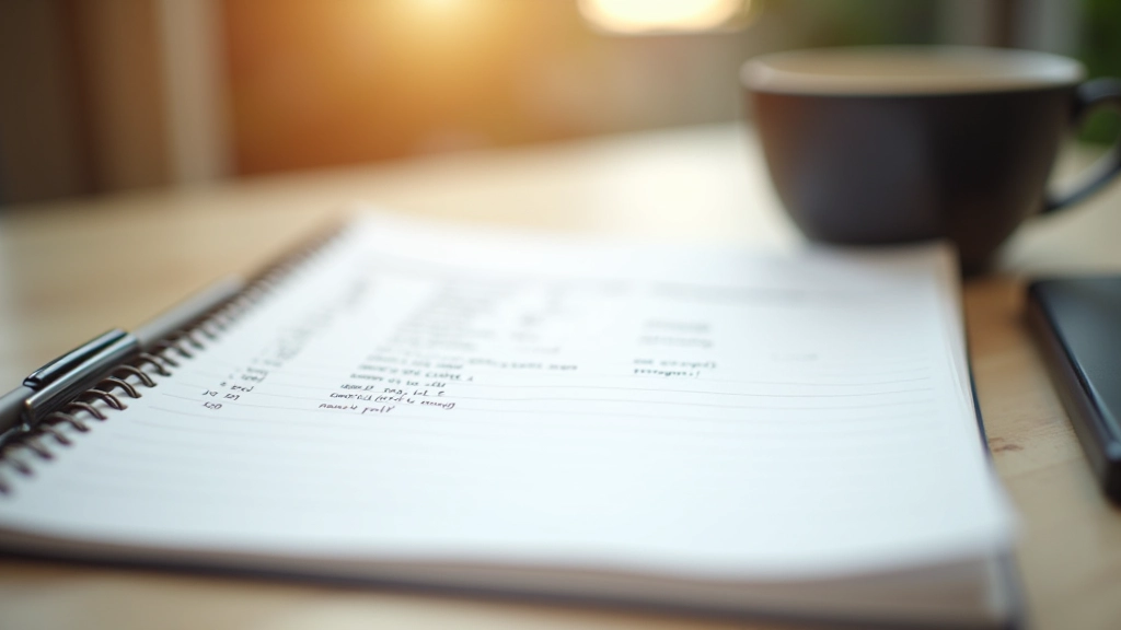 Notebook with handwritten subscription list and cancellation dates written on paper