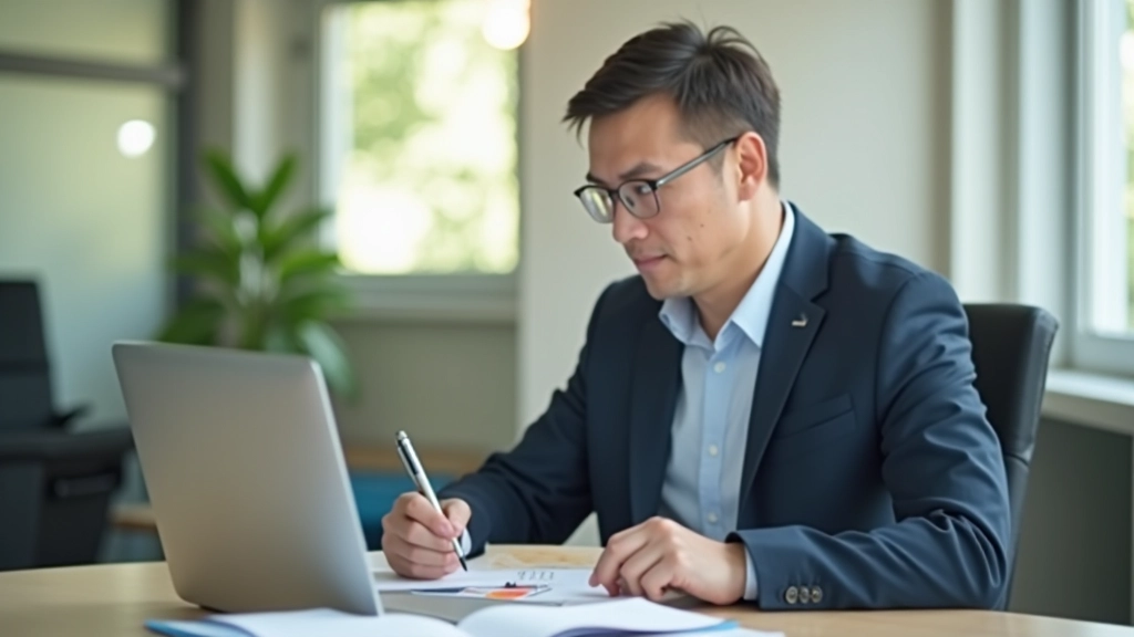 Organized digital workspace with laptop showing financial management dashboard and payment tracking spreadsheet