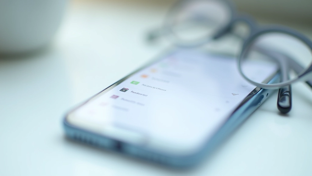 Email inbox on smartphone screen with subscription confirmation messages organized in folders