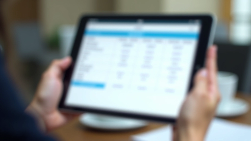 Comparison chart showing three mobile provider logos side by side with their plan features listed below each, professional layout on tablet screen