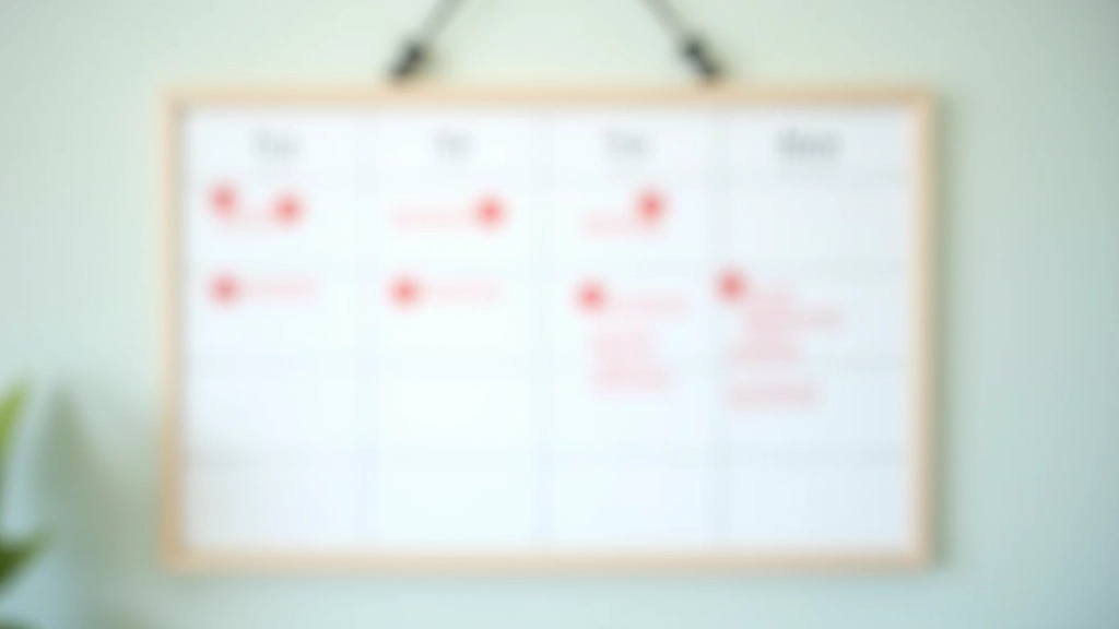 Wall calendar showing quarterly marked dates with subscription audit reminders